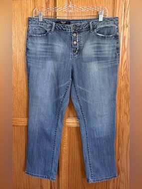 Simply Vera Wang Button Fly Capri Jeans 14P